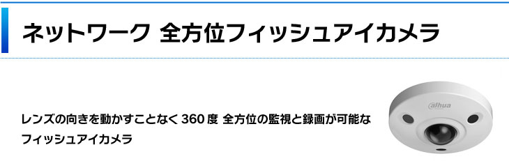 ネットワーク(IP)フィッシュアイカメラ