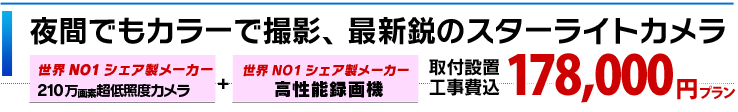 夜間でもカラーで撮影、最新鋭のスターライトカメラ